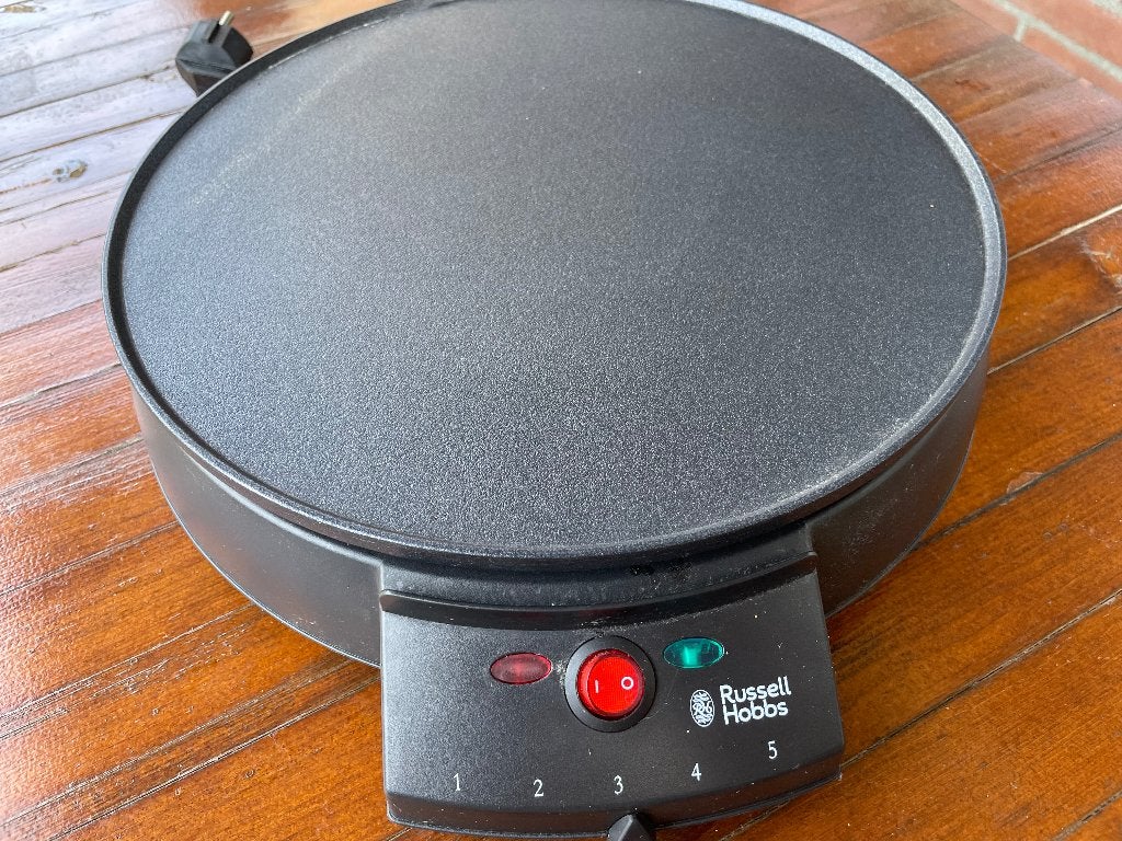 Russel Hobbs Elektrische pannenkoekenpan, Aluminium, Zo goed als nieuw, Overige merken, Ophalen