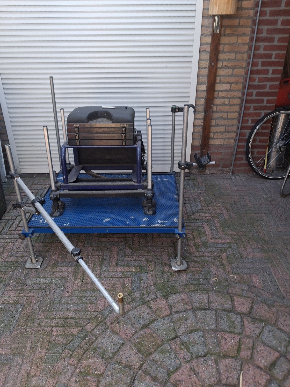 viskoffer met plataeu, Watersport en Boten, Hengelsport | Algemeen, Ophalen, Gebruikt, Koffer of Tas