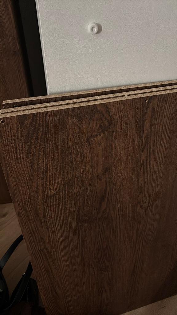 3 IKEA Pax planken 100 x 58cm - Donkerbruin houtnerf, Ophalen, Gebruikt