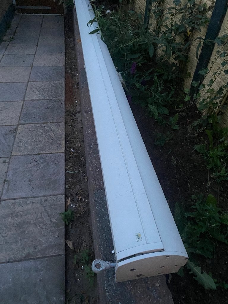 Zonnescherm, Ophalen, Gebruikt, 150 tot 300 cm, 250 cm tot 450 cm