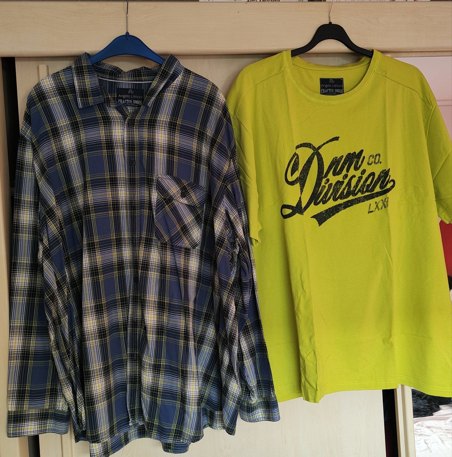 Geruit overhemd & T-shirt 4XL C&A Angelo Litrico, Kleding | Heren, Grote Maten, Ophalen of Verzenden, Zo goed als nieuw, C&A Angelo Litrico