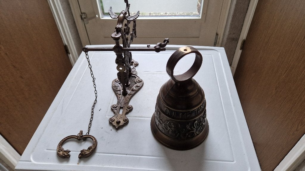 antieke koperen kloosterbel, Antiek en Kunst, Antiek | Koper en Brons, Ophalen of Verzenden, Koper