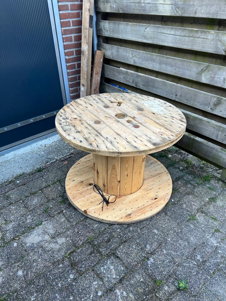 Houten kabelhaspel, Ophalen, Gebruikt, Rond, 75 cm of meer