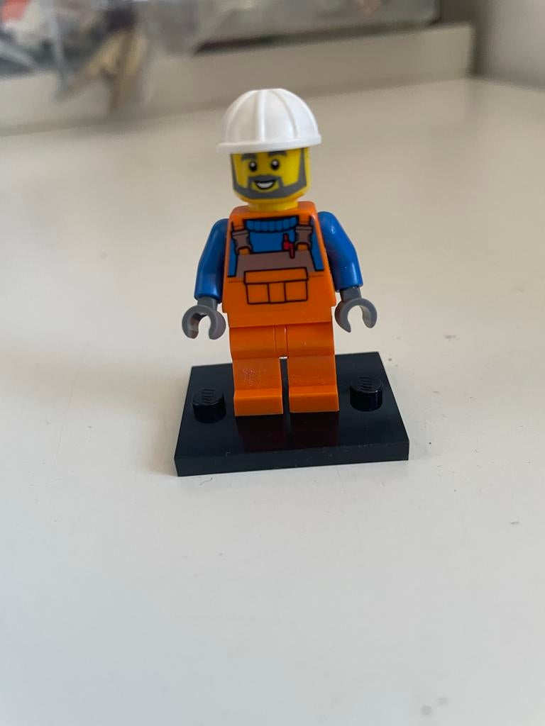 Lego Minifiguur bouwvakker cty0971, City, Lego, Ophalen of Verzenden, Zo goed als nieuw