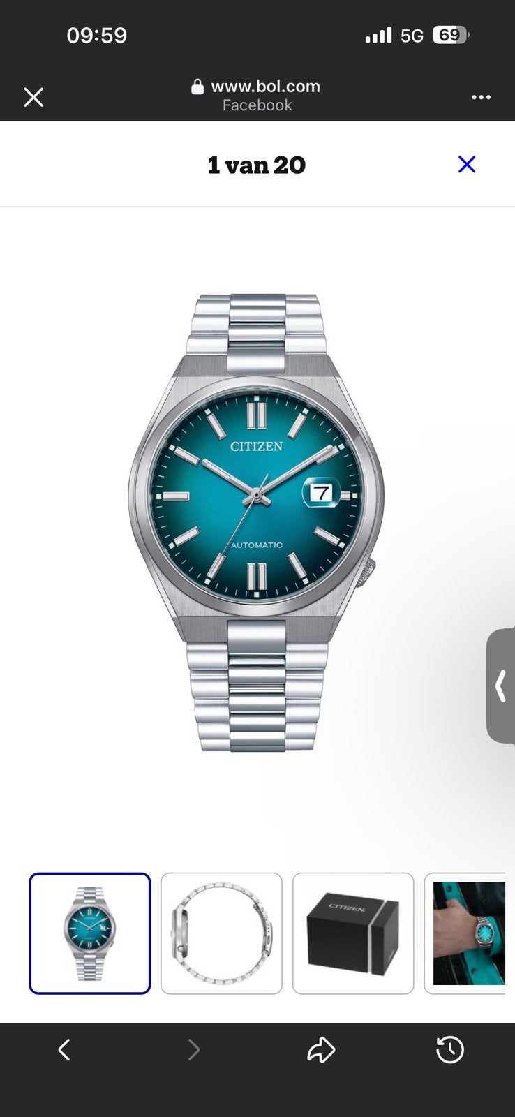 CITIZEN automatische horloges, Ophalen, Zo goed als nieuw, Staal, Citizen