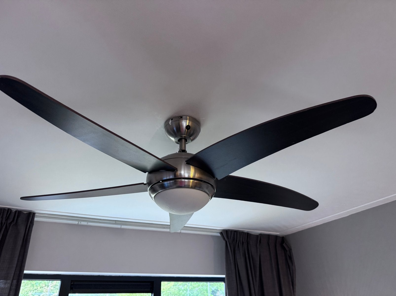 Grote mooie ventilator lamp met afstandsbediening, Ophalen, Ventilator met afstandsbediening, Gebruikt, Plafondventilator