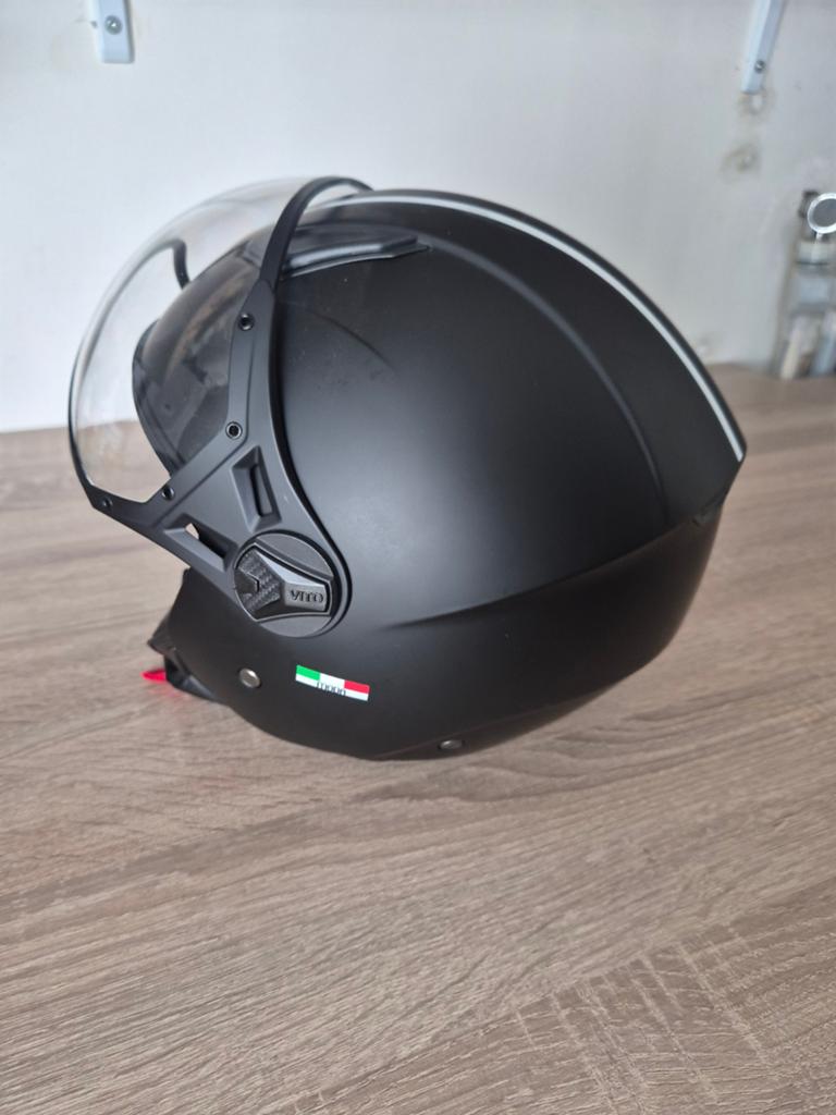 Zwarte Vito helm met vizier, Ophalen, Zo goed als nieuw, Medium, Vito