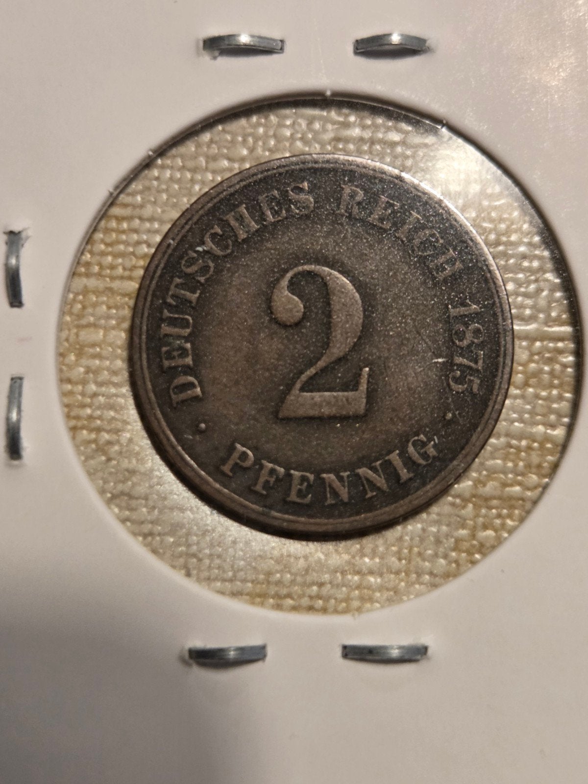 Duits Keizerrijk 2 Pfennig 1875, Ophalen of Verzenden, Duitse Keizerrijk, Gestempeld