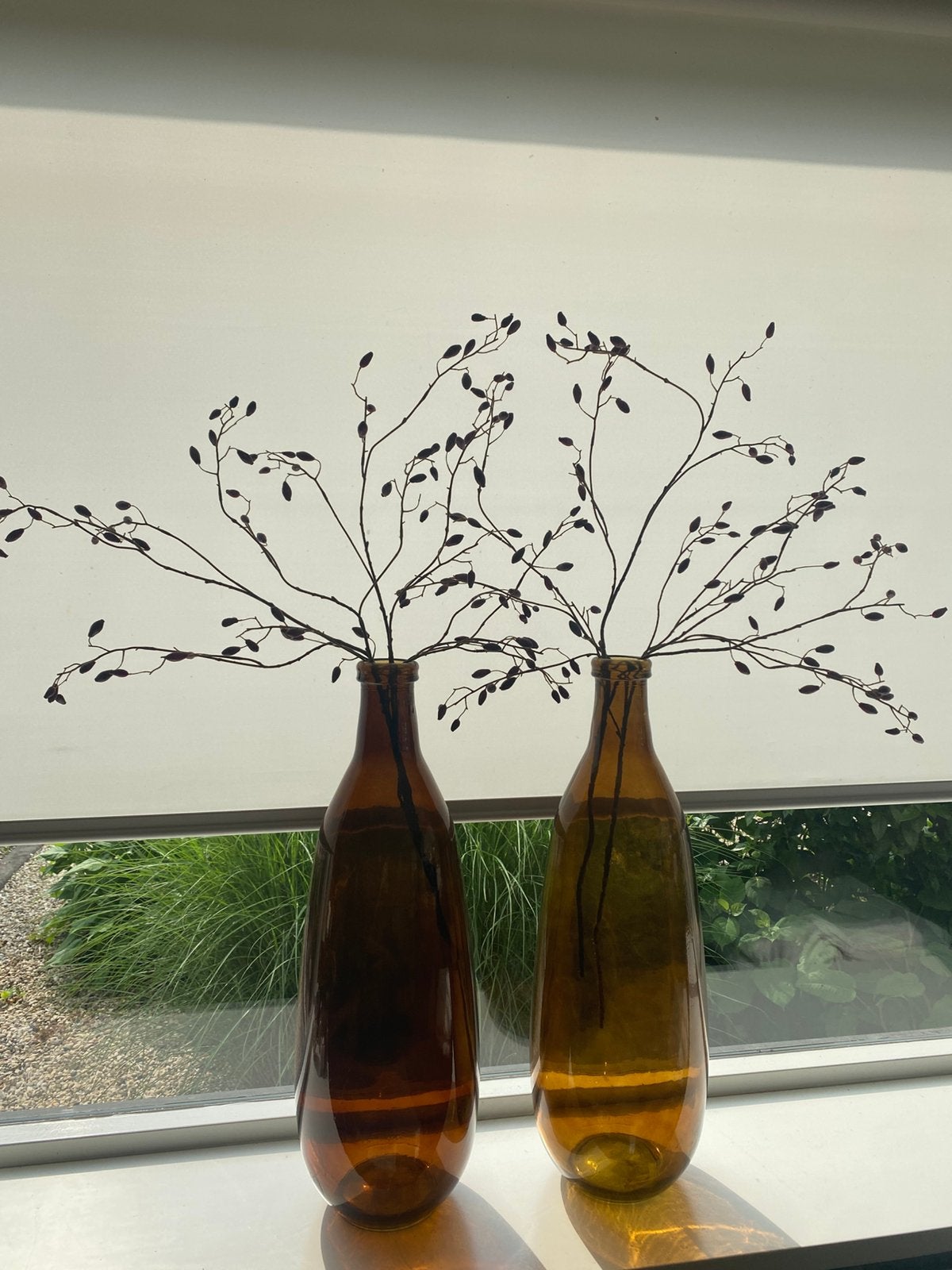 2 vazen/potten met siertakken, Ophalen, Zo goed als nieuw, Overige kleuren, 75 cm of meer