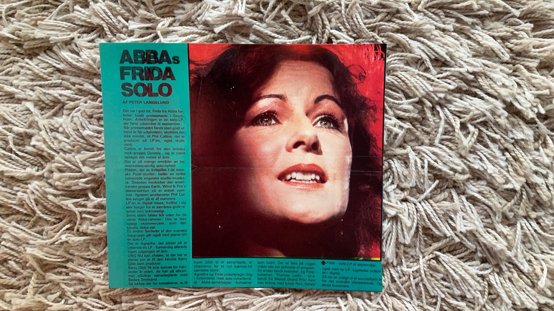 Klein Zweeds Artikel ABBA’s Frida, Verzamelen, Ophalen of Verzenden, Zo goed als nieuw