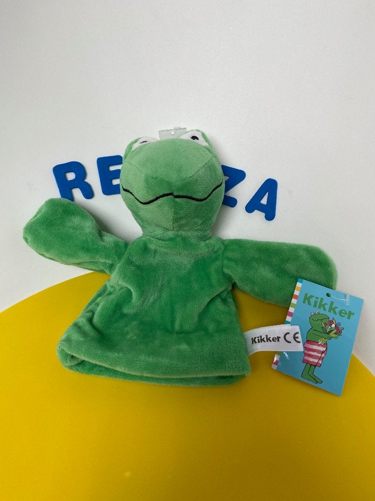 K2977 kikker handpop, Kinderen en Baby's, Speelgoed | Knuffels en Pluche, Ophalen of Verzenden, Nieuw, Overige typen