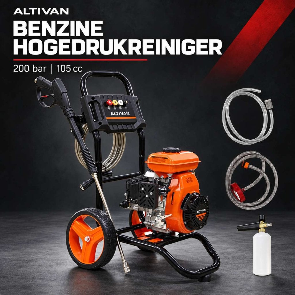 Altivan Benzine hogedrukreiniger 200 bar 105 cc, Info@altivan.eu, Nieuw, Altivan, Ophalen