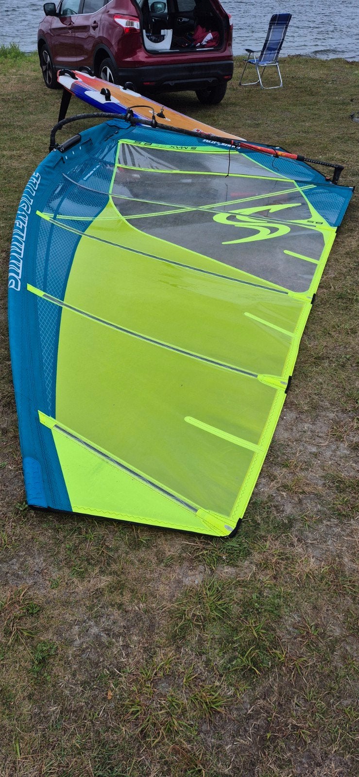 Simmer Style S-MAX 8.5 m² zeil,starboard isonic 122 izgst2, Watersport en Boten, Met voetbanden, Minder dan 250 cm, Ophalen of Verzenden