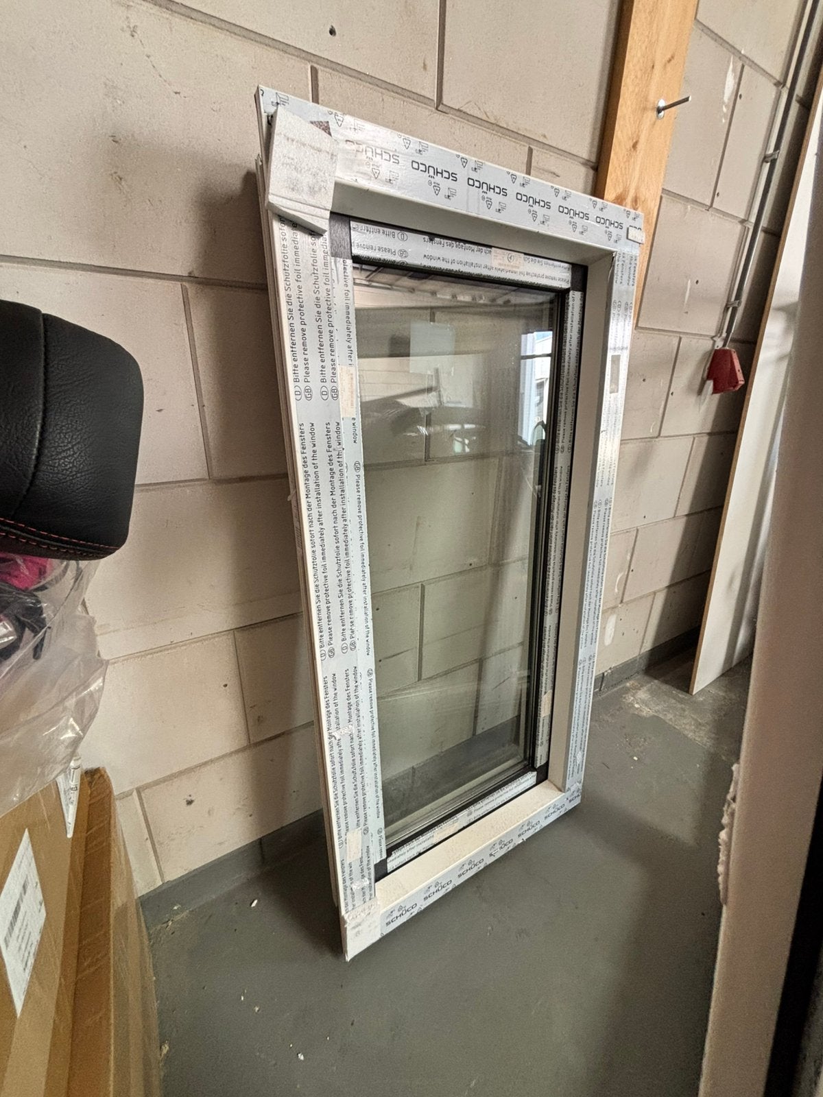 Nieuw kunststof draaikiep kozijn met triple glas. 75,5x149,5, Ophalen, Raamkozijn, Zo goed als nieuw, 75 tot 150 cm