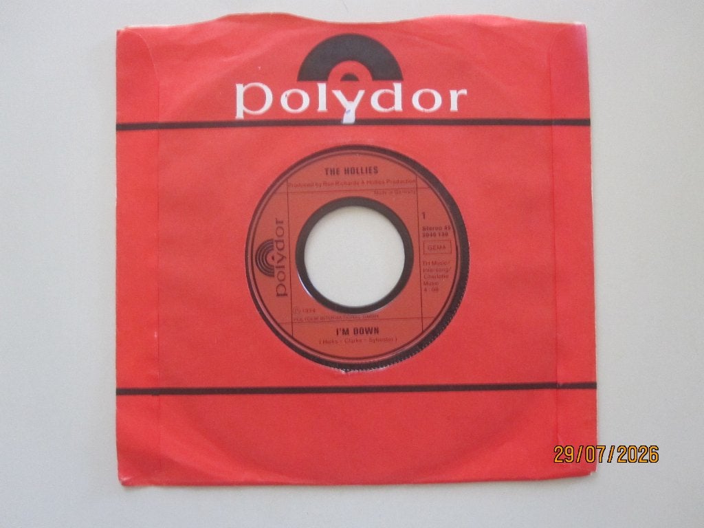 THE HOLLIES -  i'm down - vinyl 7", Gebruikt, 7 inch, Ophalen of Verzenden, Rock en Metal