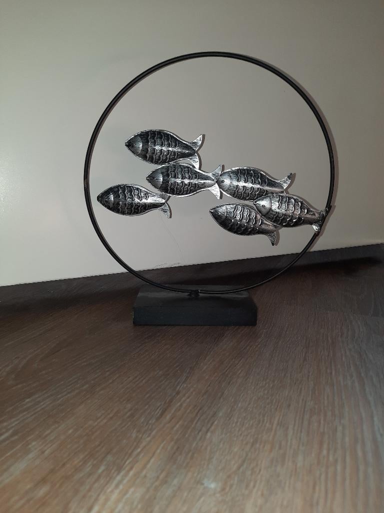 decoratie vissen ring op standaard krans, Ophalen of Verzenden, Zo goed als nieuw