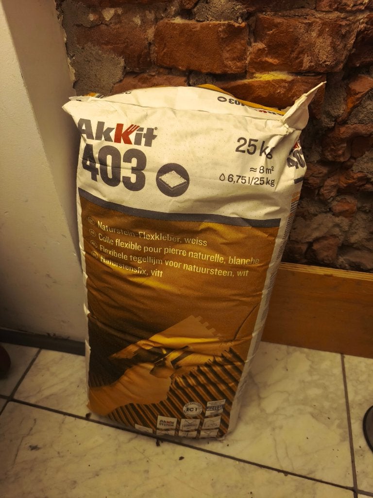 25kg tegellijm, Ophalen, Overige materialen, Wandtegels, Minder dan 20 cm