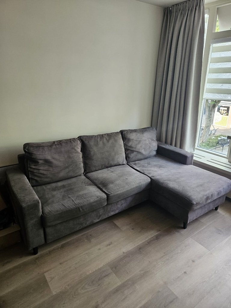 Bank, Huis en Inrichting, Banken | Bankstellen, Ophalen, Gebruikt, 125 tot 150 cm, Hoekbank