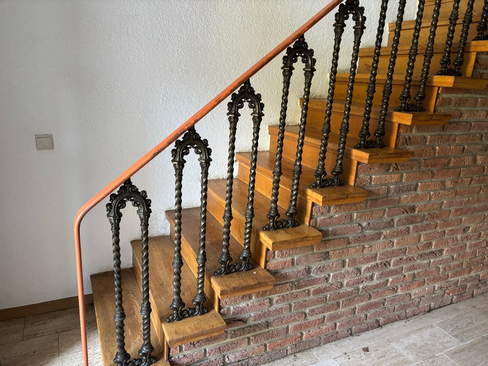 Antieke gietijzeren trapbalusters - set van 15, Ophalen, Gebruikt, 4 meter of meer