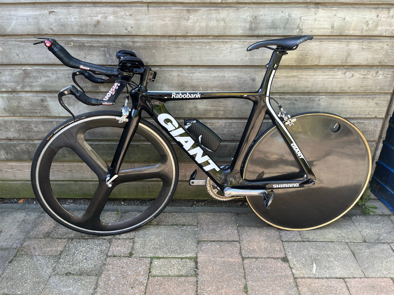 Giant Trinity Advamced Rabobank Tijdritfiets, Gebruikt, Carbon, 53 tot 57 cm, Minder dan 10 versnellingen