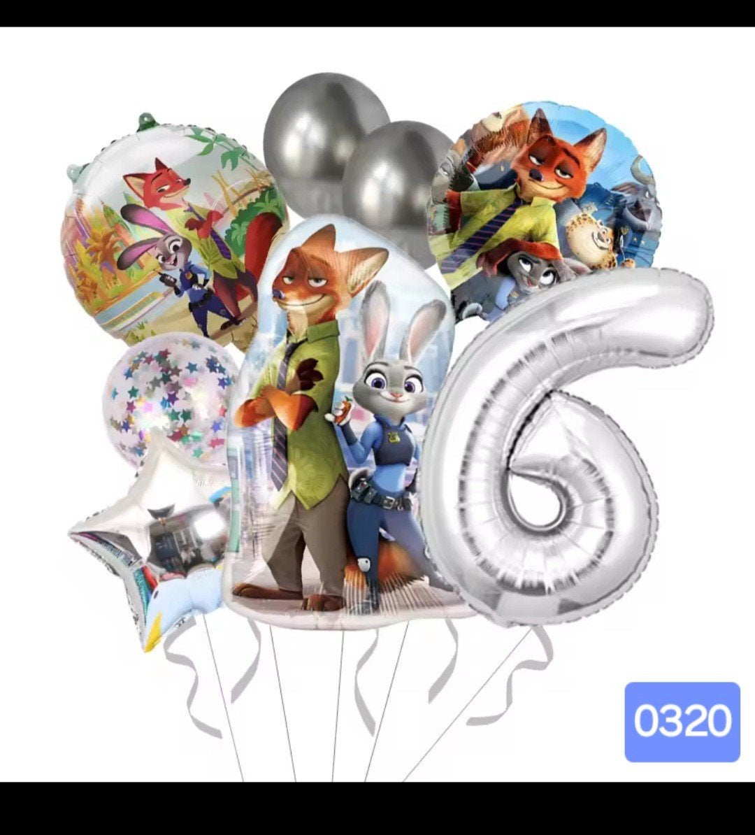 Zootropolis/Zootopia Folie Ballonnen, Ophalen, Nieuw, Versiering, Film of Tv