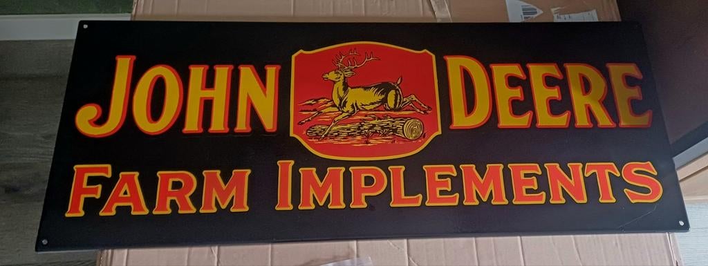 John deere emaille bord nieuw!, Verzamelen, Ophalen of Verzenden, Nieuw, Transport