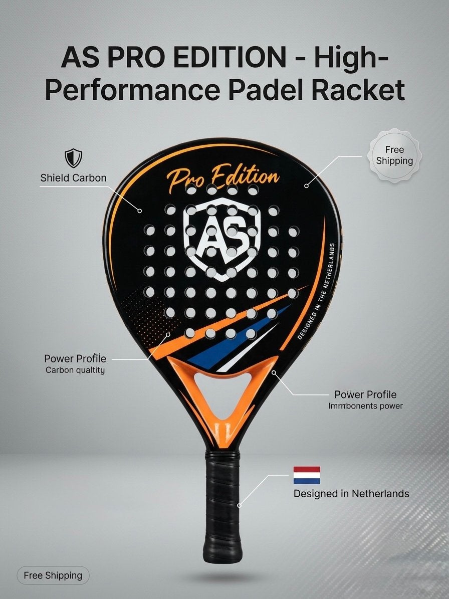AS Pro Edition Padel Racket - nieuw, Overige merken, AS Edge, L1, Nieuw