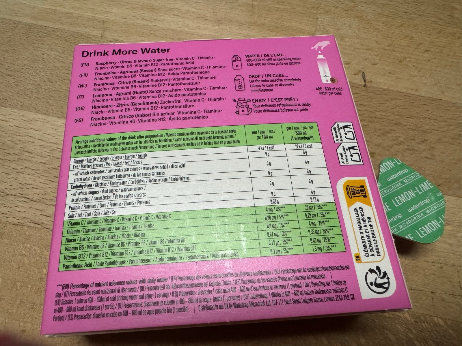 Waterdrop pink lemonade, Ophalen of Verzenden