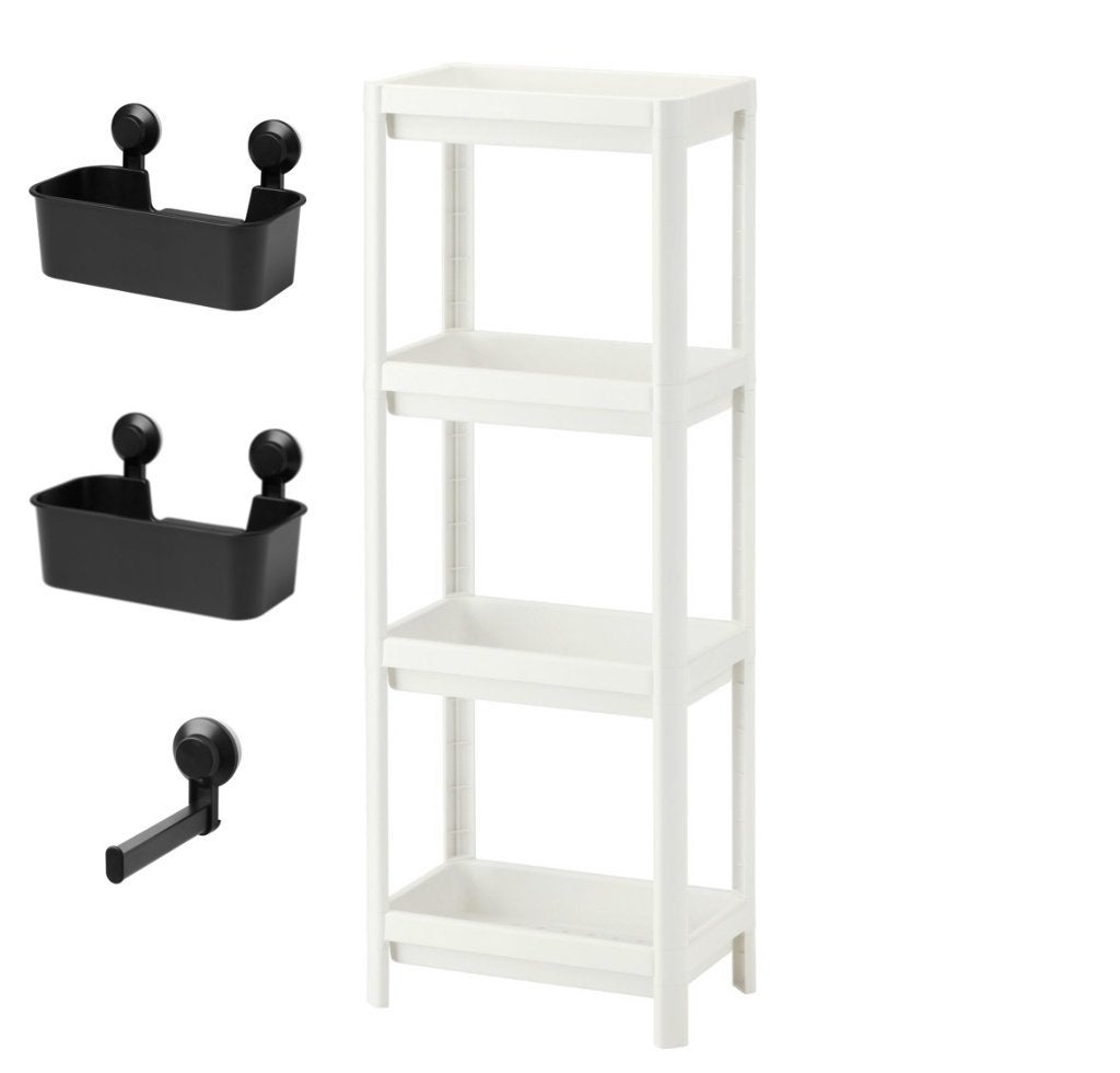 IKEA VESKEN - TISKEN Badkamer Rek En Accesories, Ophalen, Zwart