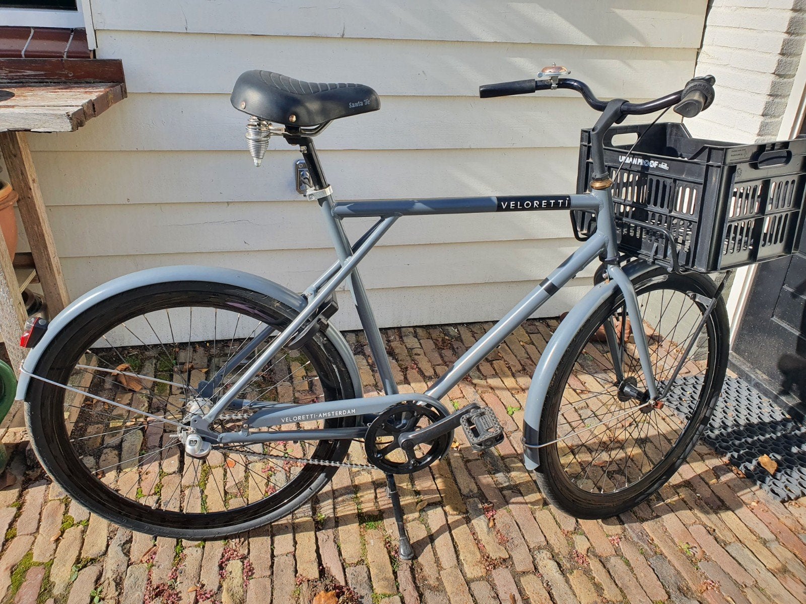 hippe Veloretti Café Chaser Herenfiets, maat 61, Terugtraprem, Versnellingen, Zo goed als nieuw, 57 tot 61 cm
