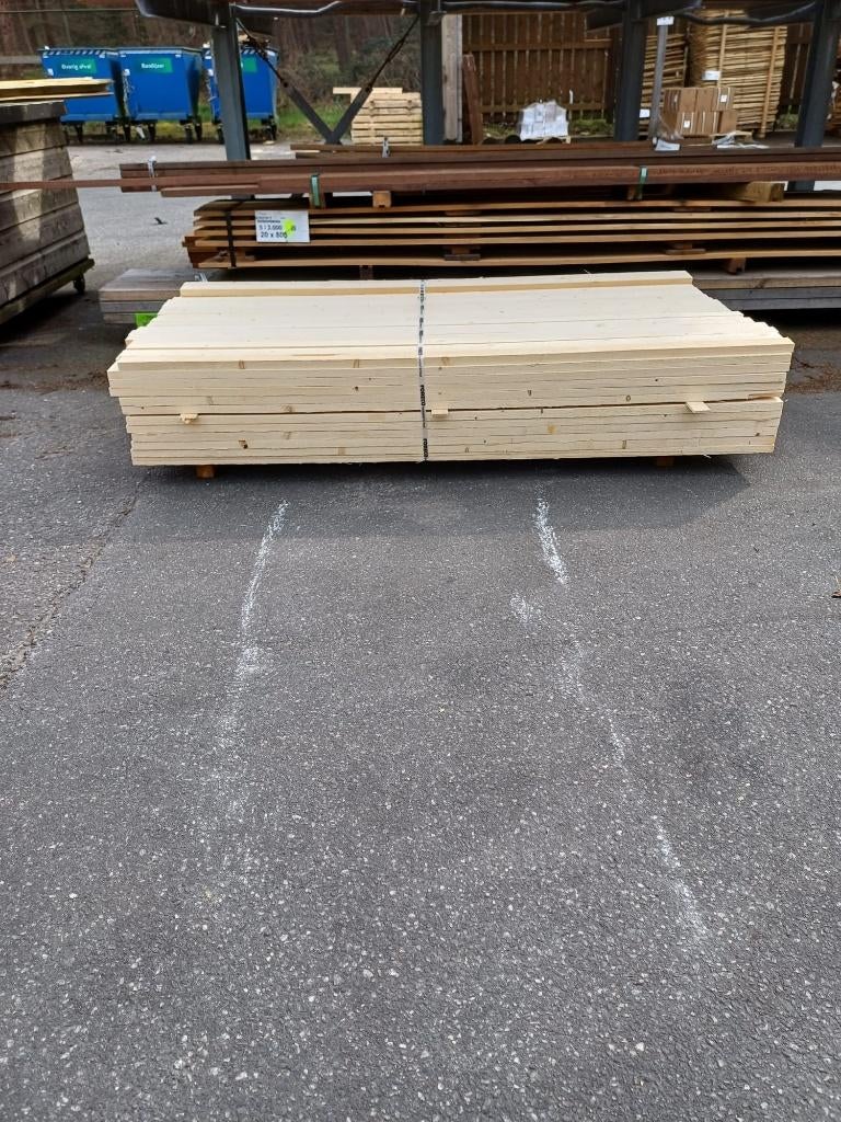 Vuren houten panlat 22x50mm, 179cm nr. 668, Ophalen, Nieuw, Minder dan 180 cm, Balken