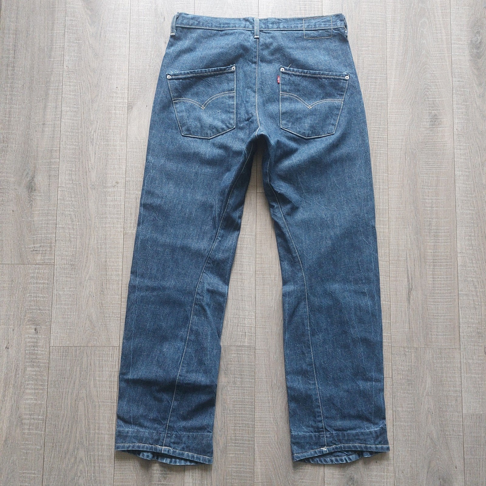 Vintage Levis Engineered twisted baggy loose jeans 34, Blauw, Ophalen of Verzenden, W33 - W34 (confectie 48/50), Gedragen