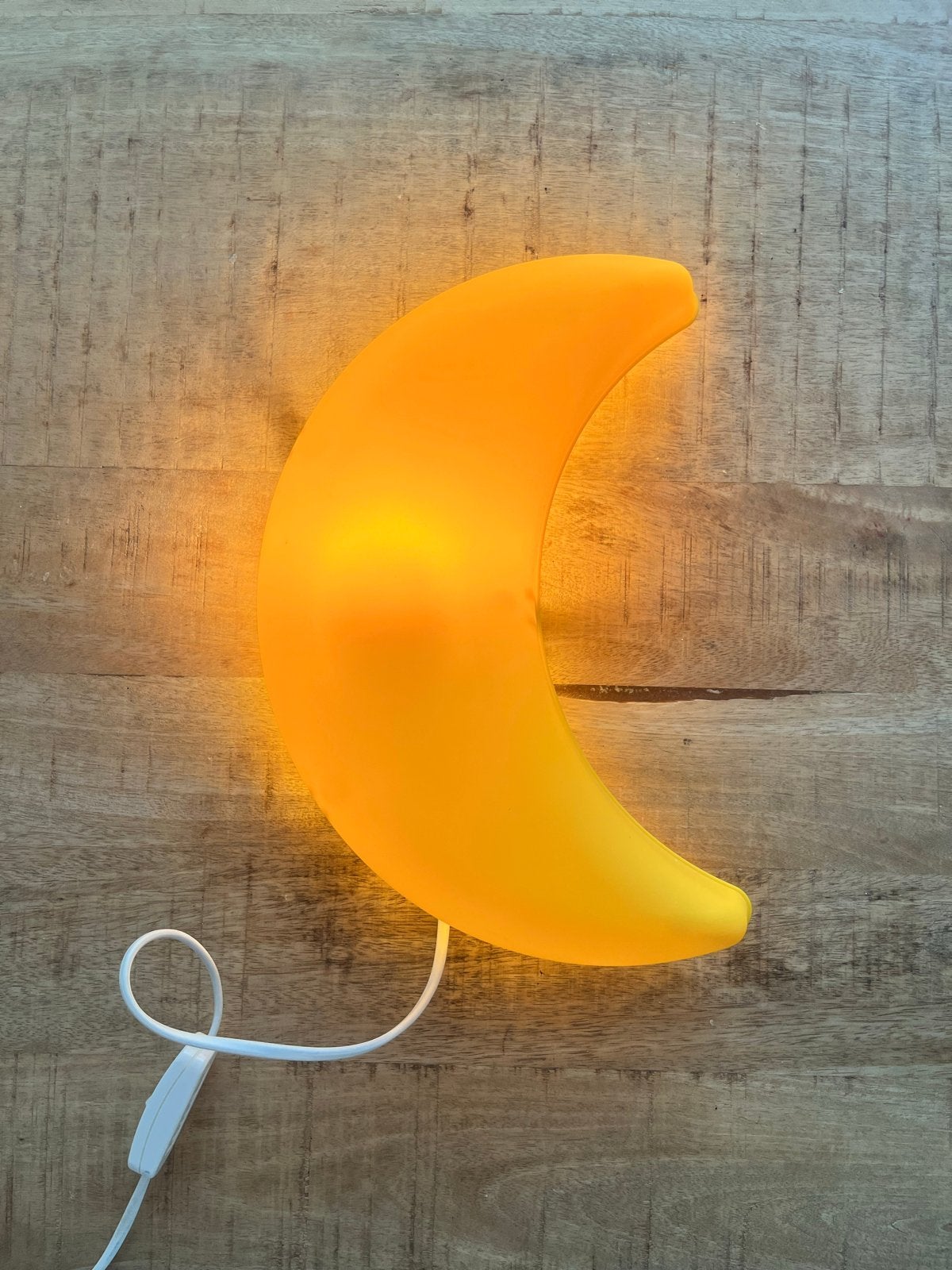Leuke maanlamp voor de kinderkamer, Kunststof, Geel, Zo goed als nieuw, Ophalen
