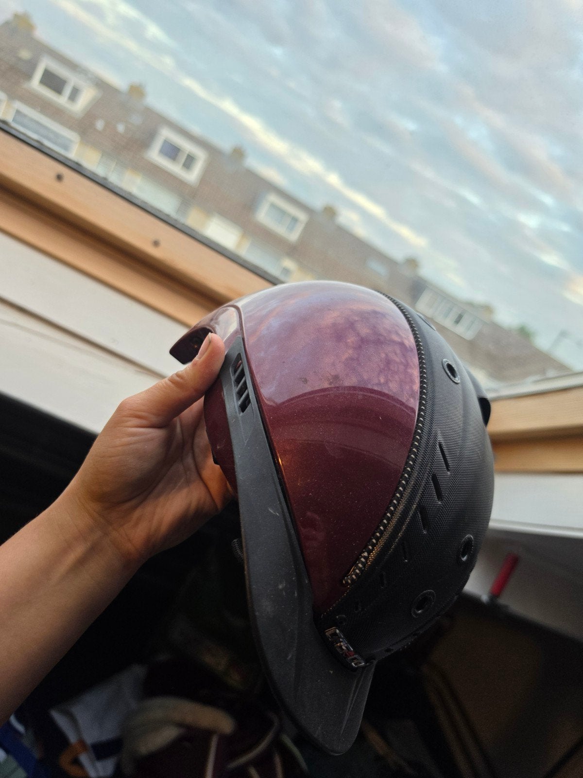 cap casco maat s rood, Ophalen of Verzenden, Gebruikt