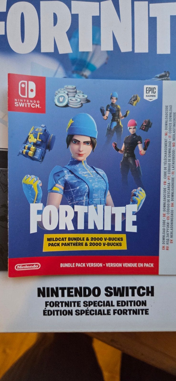Fortnite Wildcat Bundle (wildcat skin + 2000 V-bucks), Spelcomputers en Games, Ophalen, Nieuw