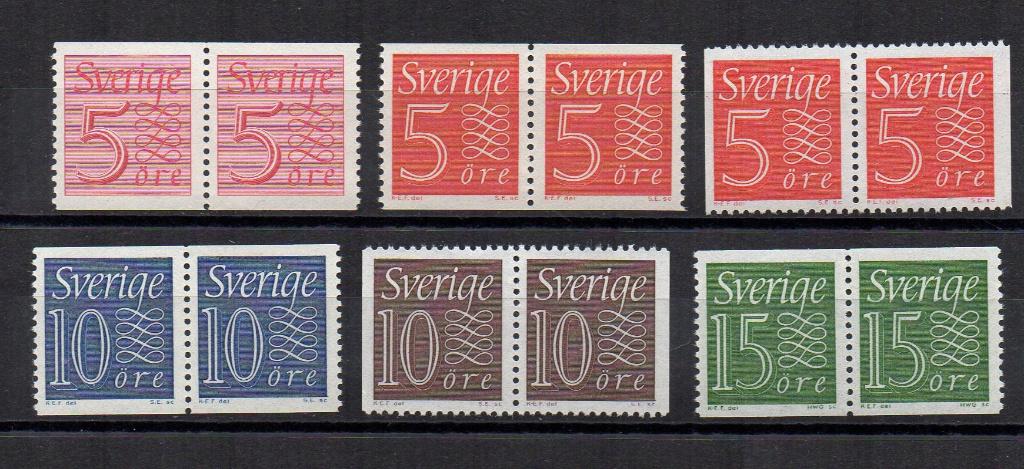 Zweden 1951-65 Cijferzegels Postfris, Ophalen of Verzenden, Zweden, Postfris