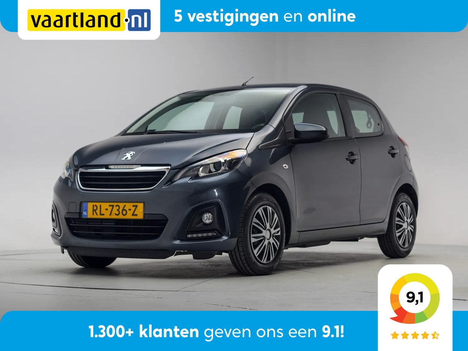 Peugeot 108 1.0 e-Vti Active [ Airco Bluetooth LED ], Auto's, Peugeot, Bedrijf, Te koop, ABS, Airbags, Airconditioning, Bluetooth