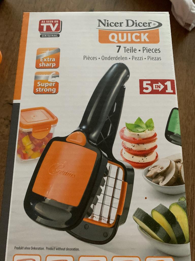 Te koop nieuw in doos Nicer Dicer Quick merk Genius, Snijmachine, Ophalen, Nieuw, Oranje