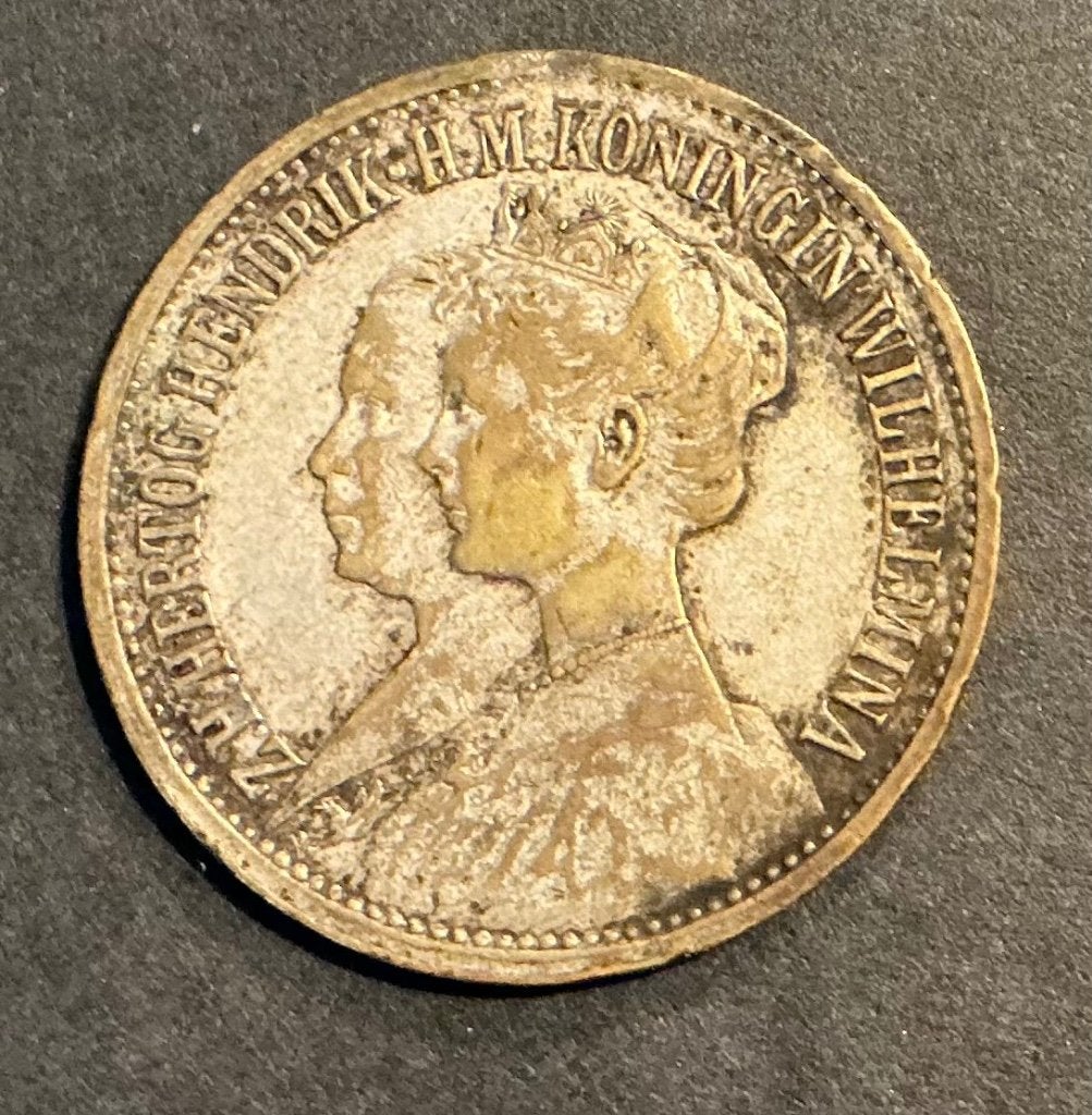 Huwelijkspenning 1901 – Wilhelmina & Hertog Hendrik, Verzenden, Overige materialen, Nederland