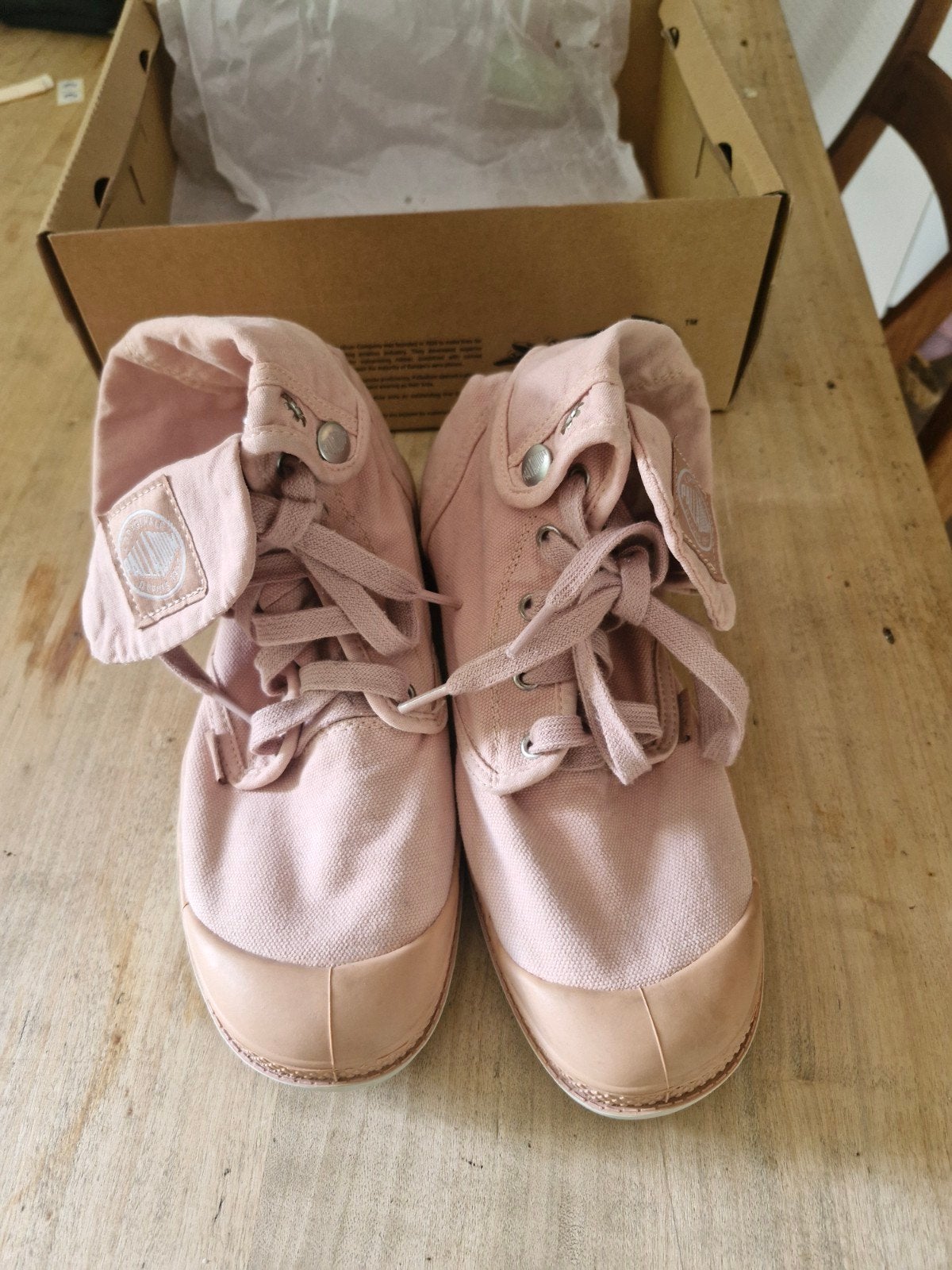 Palladium Pampa Hi Originale Roze Canvas Laarzen Maat 41, Lage of Enkellaarzen, Ophalen of Verzenden, Roze, Palladium
