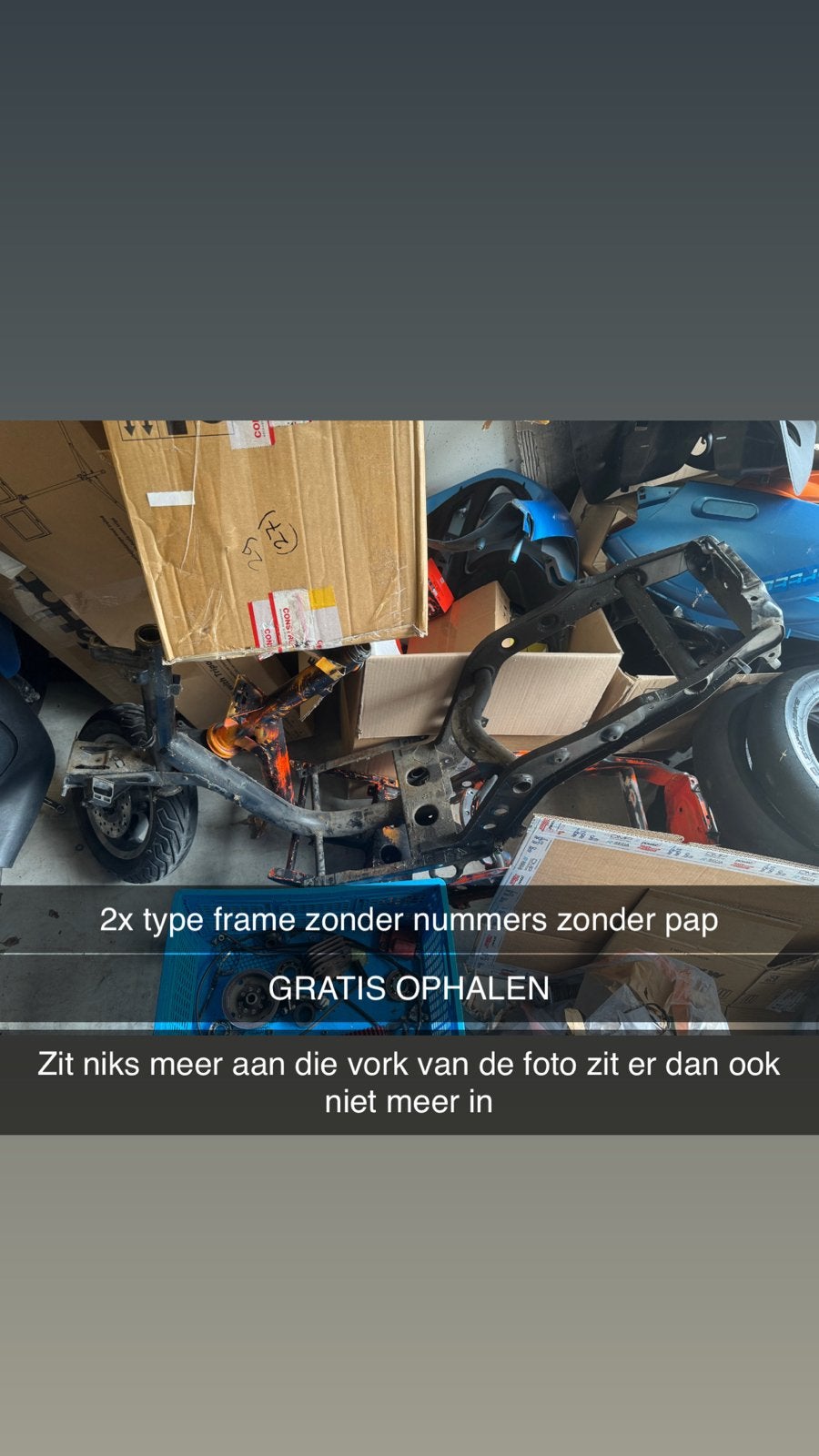 2x piaggio type 1/2/3 Frame gratis zonder 123/nmrs, Motoren, Ophalen, K, M, M