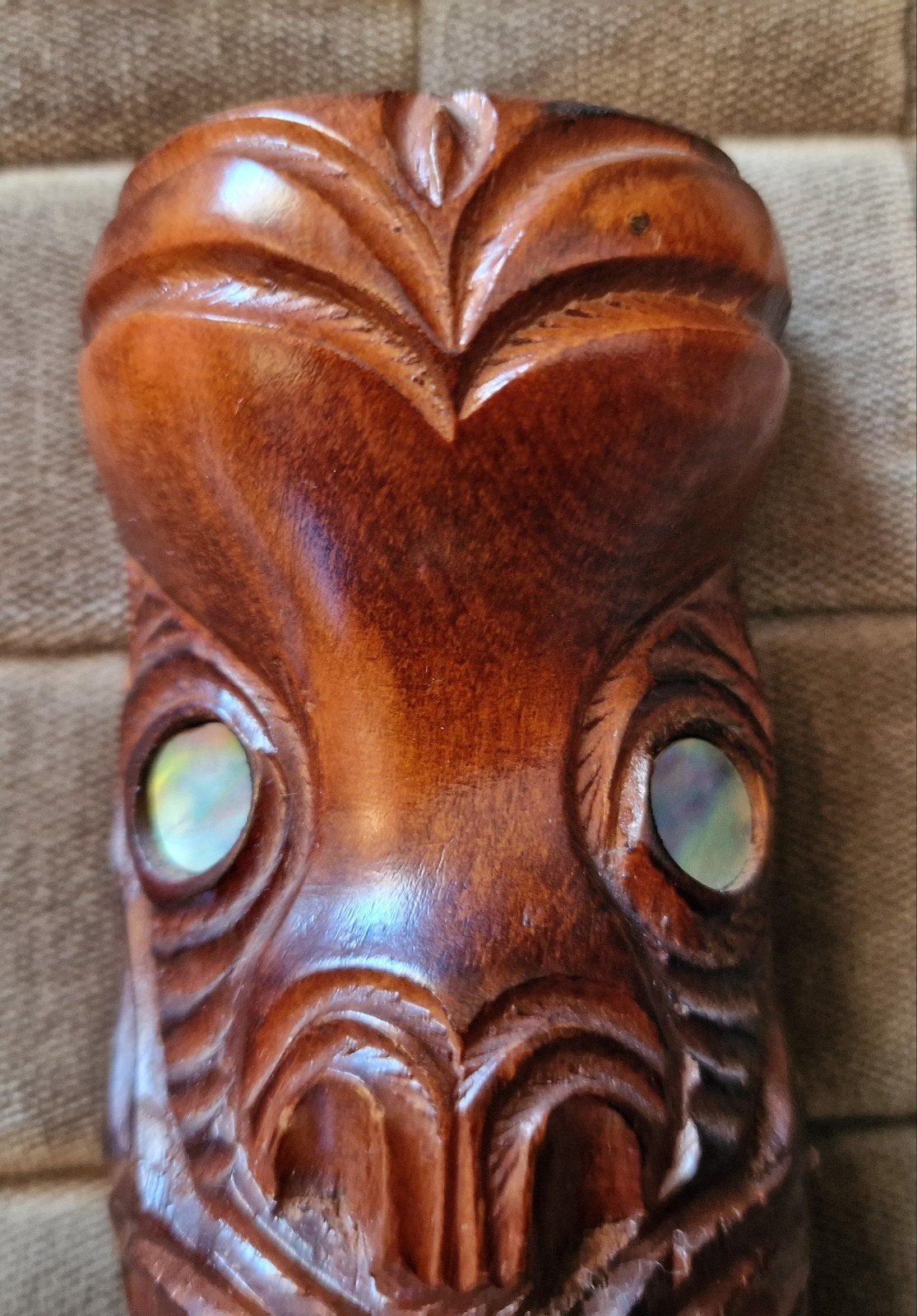 Maori Nieuw-Zeeland Tekoteko totembeeld., Ophalen of Verzenden