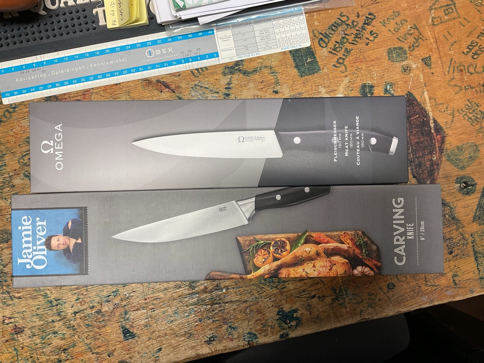 Messenset: Jamie Oliver, Omega, Laguiole, Los bestek, Rvs of Chroom, Nieuw, Laguiole