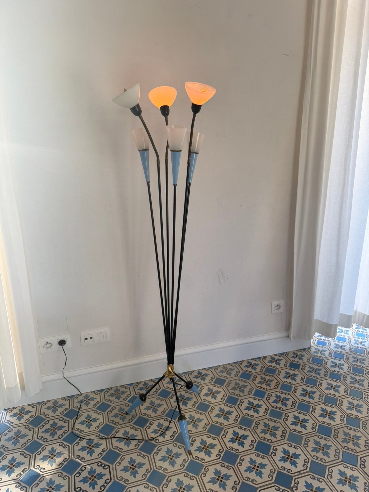 Vintage lamp, Ophalen, Zo goed als nieuw, Minder dan 100 cm