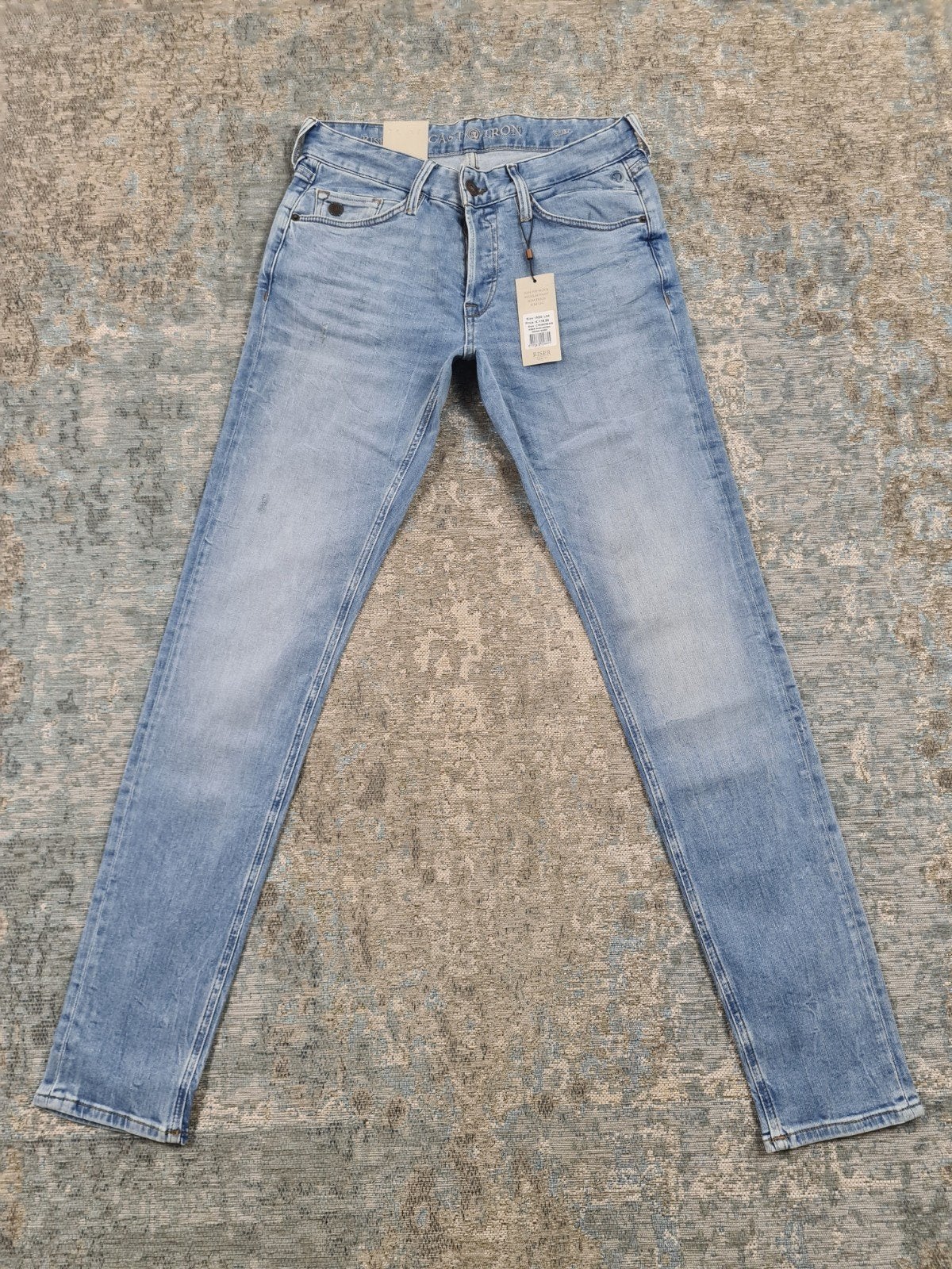 Cast Iron Riser W30 L34 NIEUW Slim STRETCH Blauw Bronno3034, Kleding | Heren, Spijkerbroeken en Jeans, Nieuw, W32 (confectie 46) of kleiner