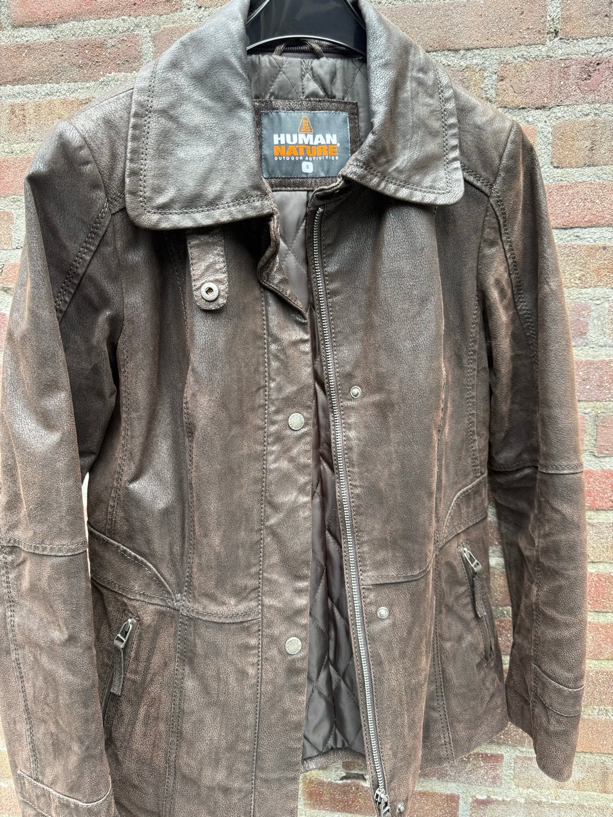 Human Nature ANWB damesjas leder maat S, Ophalen of Verzenden, Gedragen, Maat 36 (S), Bruin