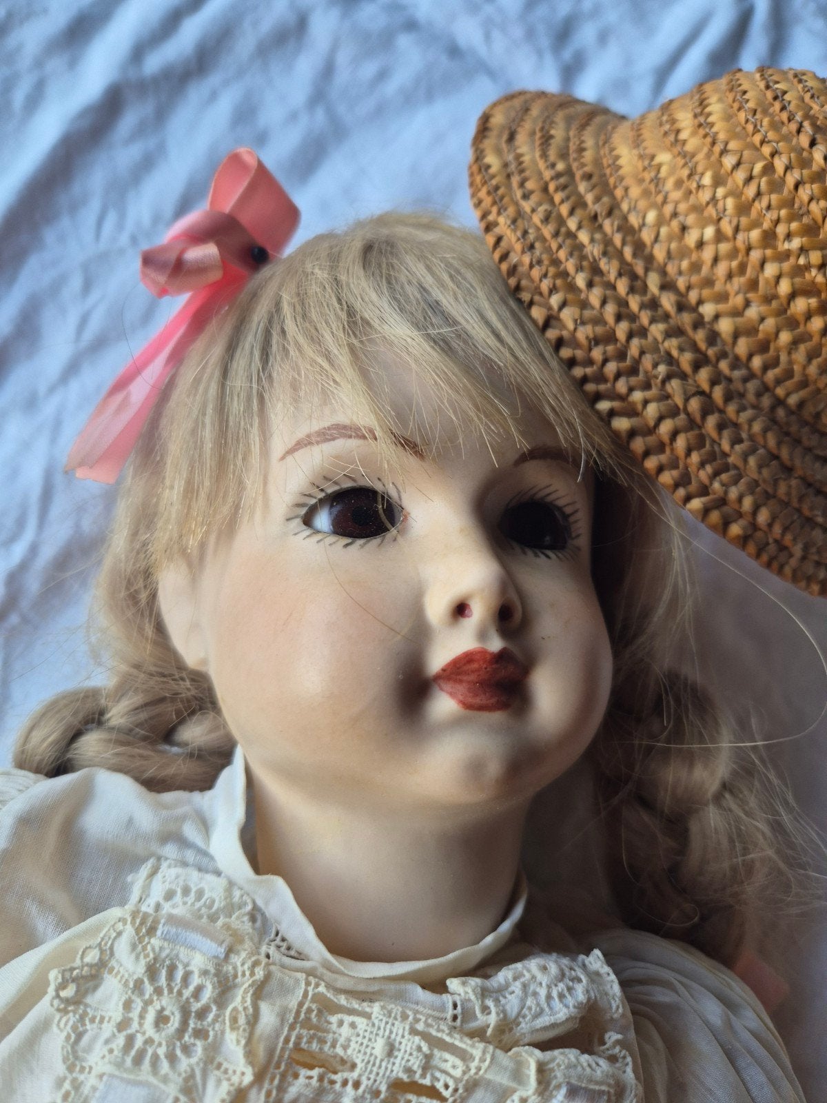 antieke poppen, Verzamelen, Ophalen of Verzenden, Gebruikt, Pop