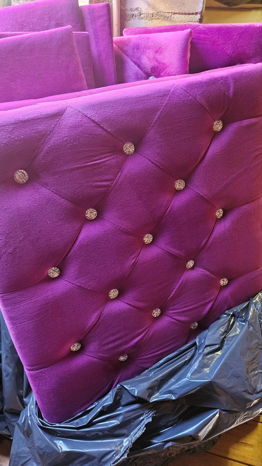 Luxe Tweepersoonsbed met Strass - 180x200 cm, Ophalen, Overige kleuren, Zo goed als nieuw, 180 cm