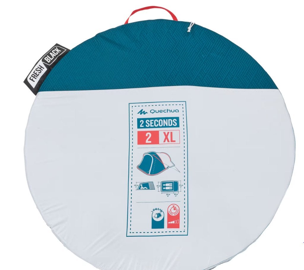 Quechua 2 Seconds 2 XL Fresh & Black tent - NIEUW, Caravans en Kamperen, Ophalen, Nieuw, Tot en met 2