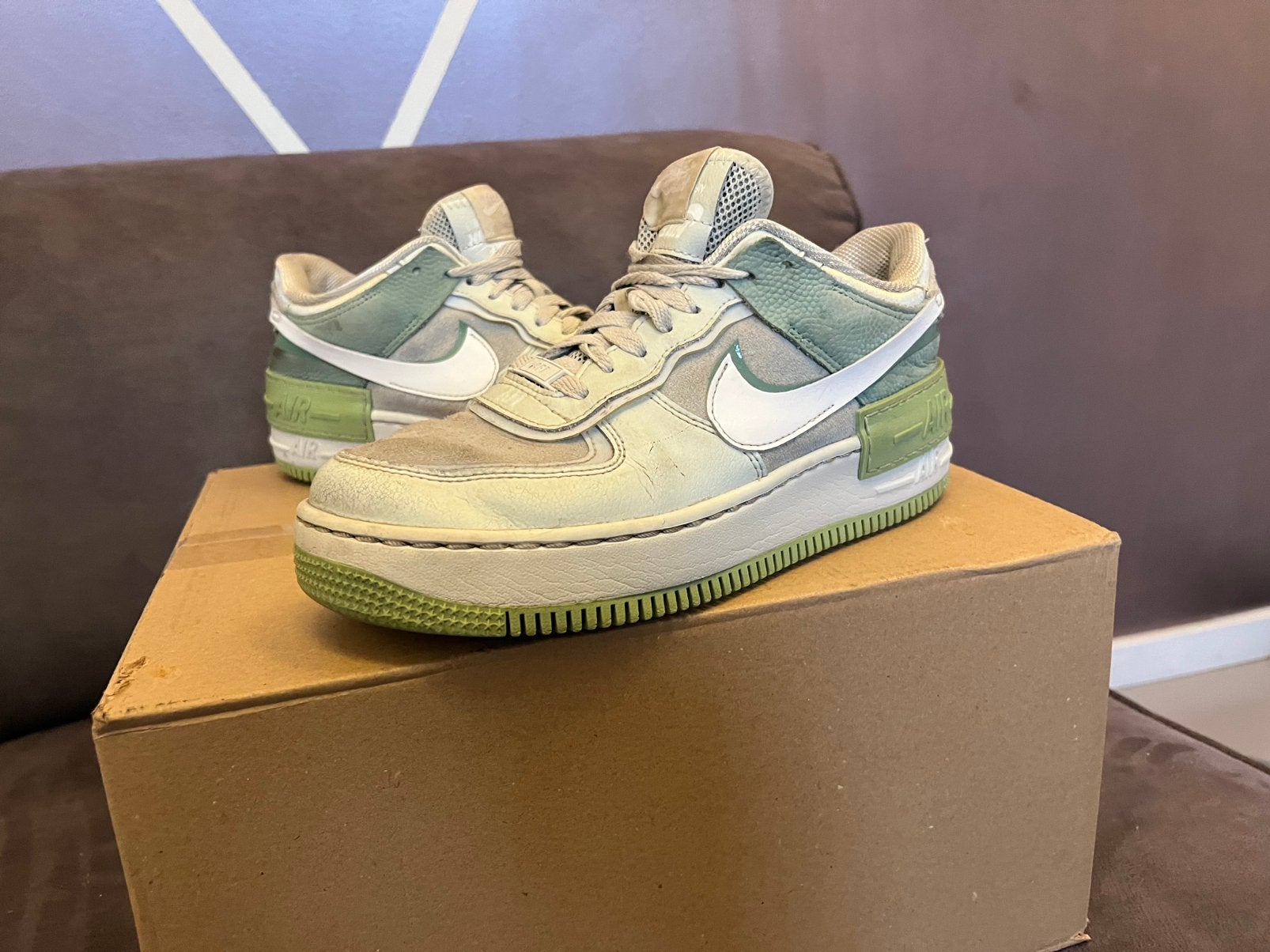 Nike Air Force 1 Shadow Wmns "Pistachio Frost" maat 40, Overige kleuren, Ophalen of Verzenden, Sneakers of Gympen, Gedragen